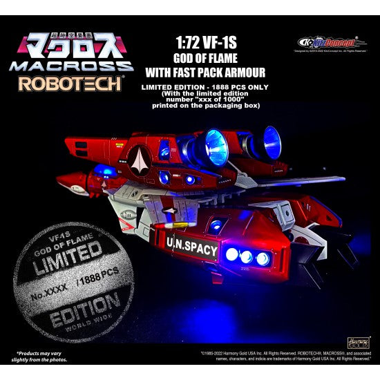 Macross 1/72 VF-1S God of Flame w/ Fast Pack Armor – KitzConcept